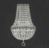 Set of 3-1 French Empire Crystal Chandelier Lighting H50" X W24" - Great for The Dining Room, Living Room! and 2 Empire Crystal Wall Sconce Lighting H 18" X W 9.5" X D 5" - A500-1EA CS/870/15 + 2EA CS/4/5/WALLSCONCE