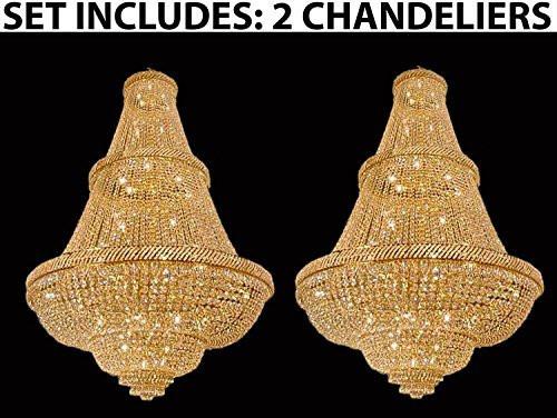 Set Of 2 - French Empire Crystal Chandelier Lighting H72" X W50" - Perfect For Ballrooms Or Event Halls - 2Ea-448/48 A500-