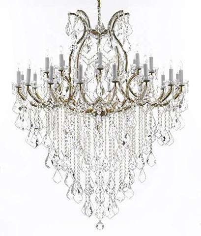 Swarovski Crystal Trimmed Chandelier Lighting Chandeliers H59" X W46" Great for The Foyer, Entry Way, Living Room, Family Room and More! - A500-B12/2MT/24+1SW