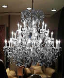 Set of 2-1 Chandelier Crystal Lighting Empress Crystal (TM) Chandeliers H 38" W37" and 1 Large Foyer/Entryway Maria Theresa Empress Crystal (tm) Chandelier Chandeliers Lighting! H 52" W 52" - 1EA CS/1/21510/15+1 + 1EA CS/918/36 A500-