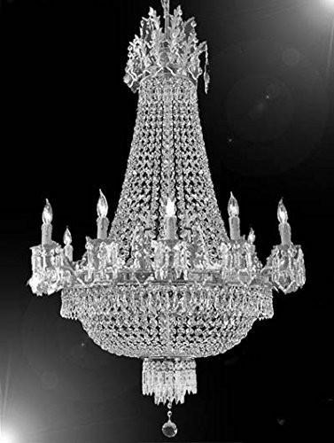 Swarovski Crystal Trimmed Chandelier French Empire Crystal Chandelier Lighting Chandeliers H32" X W25" - A500-Cs/1280/8+4 Sw