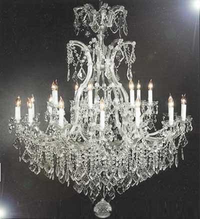 Chandelier Crystal Chandeliers Lighting Dressed W/ Swarovski Crystal H52" W46" - A500-Silver/52/2Mt/24+1Sw