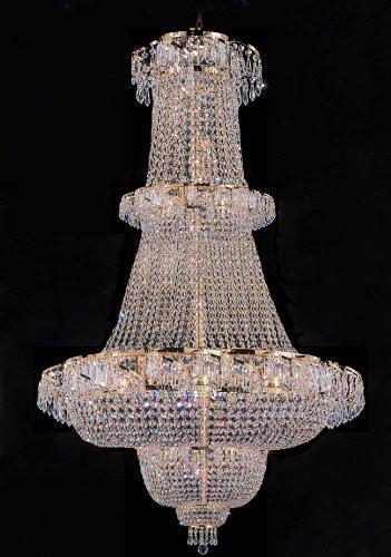 Swarovski Crystal Trimmed Chandelier French Empire Crystal Chandelier Lighting 60"X36" - A500-928/32Sw