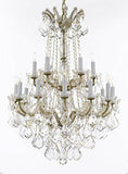 Swarovski Crystal Trimmed Chandelier Maria Theresa Crystal Chandelier Chandeliers Lighting H 36" X W 28" - Great For Dining Room Entryway Or Living Room - A500-B12/152/18Sw