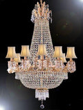 Swarovski Crystal Trimmed Chandelier Empire Crystal Chandelier Lighting With Shades - A500-Whiteshades/1280/8+4 Sw