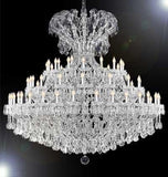 Large Foyer / Entryway Maria Theresa Chandelier Crystals Lighting H82" X W84" - A500-Silver/3103/64+8Sw