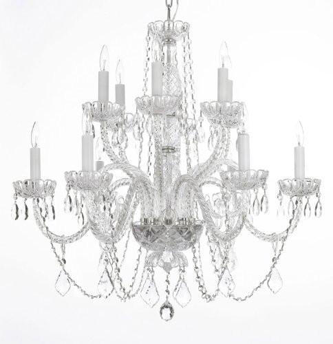 Chandelier Lighting Crystal Chandeliers H27" X W32" - A500-385/6+6B