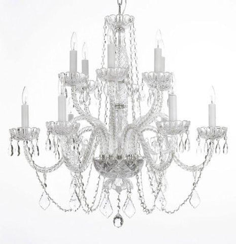Chandelier Lighting Crystal Chandeliers H27" X W32" - A500-385/6+6B