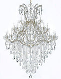 Large Foyer / Entryway Maria Theresa Crystal Chandelier Lighting H 72" W 52" Trimmed With Spectra Crystal - Reliable Crystal Quality By Swarovski - A500-Gold/B13/2756/36+1Sw