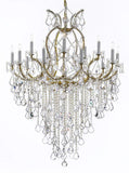 Set of 2-1 Maria Theresa Chandelier Empress Crystal (Tm) Lighting H 50" W 37" and 1 Large Foyer/Entryway Maria Theresa Empress Crystal (tm) Chandelier Lighting! H 72" W 52" - B12/21510/15+1 + GOLD/B13/2756/36+1 A500-
