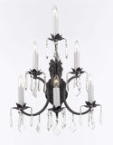 Wrought Iron Wall Sconce Crystal Lighting 3 Tier Wall Sconces W16 x H24 - A500-6/3034