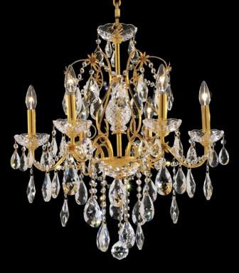 C121-2016D24G By Regency Lighting-St. Francis Collection Gold Finish 6 Lights Chandelier