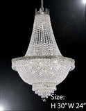 Swarovski Crystal Trimmed Chandelier Empire Chandelier Lighting H 30" X W 24" - A500-Silver/870/9Sw